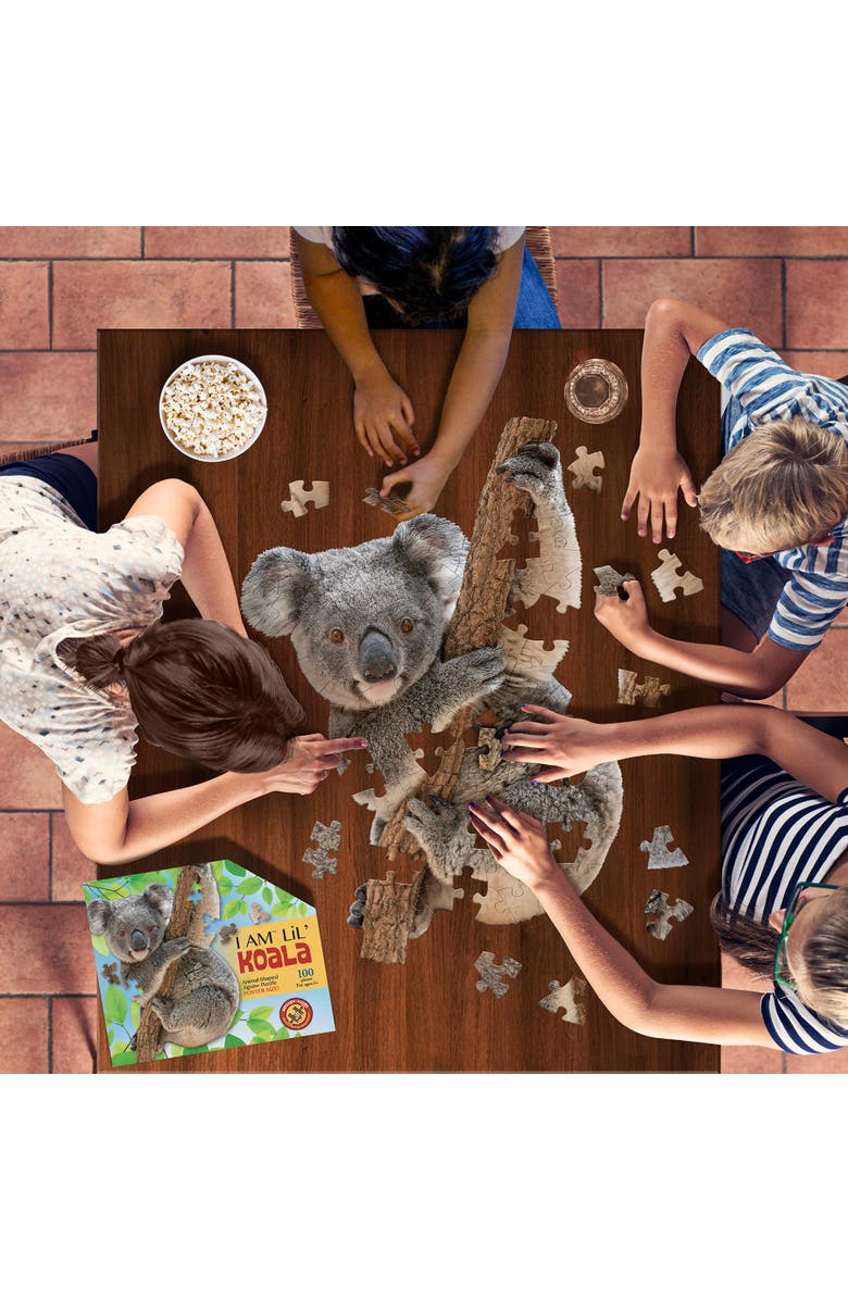 Madd Capp I Am Lil' Koala 100 Pieces Animal Shaped Jigsaw Puzzle, Multi, Alternate, color, Multicolored