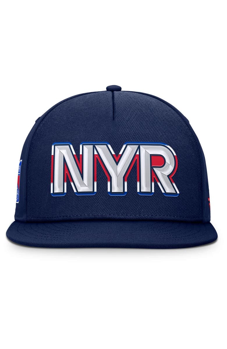 FANATICS Men's Fanatics Navy New York Rangers Authentic Pro Rink Team Code Snapback Hat, Alternate, color, Navy