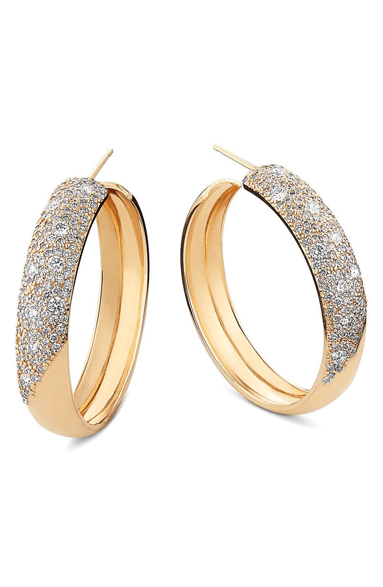 LANA Small Curve Hoop Earrings, Main, color, Yellow