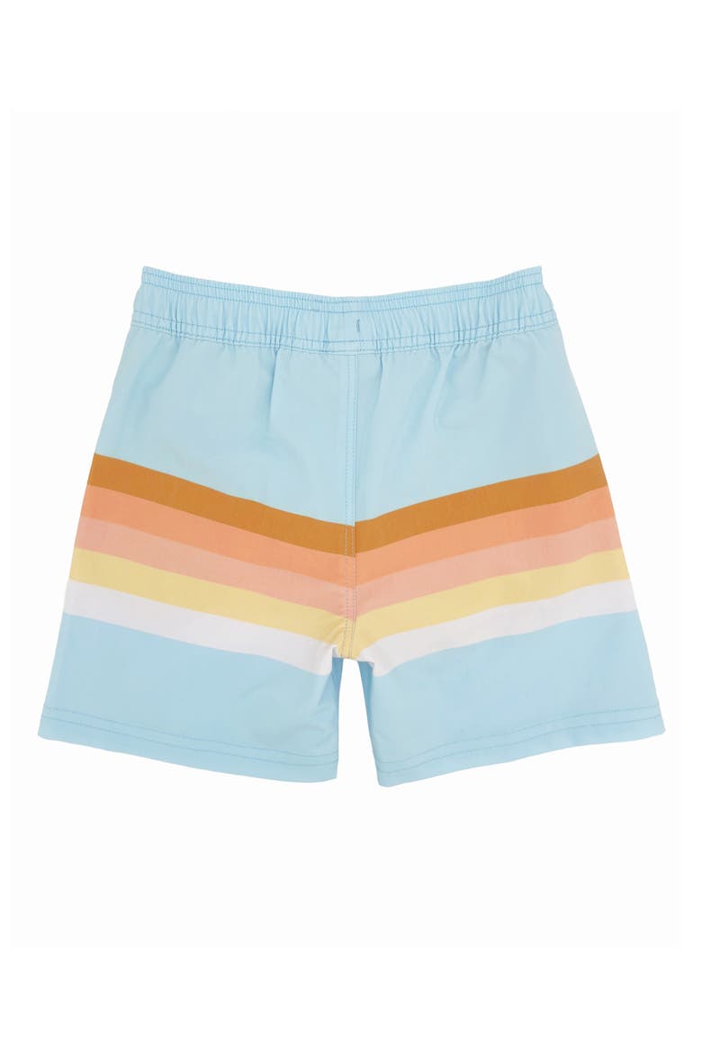 Kids' Stripe Volley Swim Trunks, Alternate, color, CRYSTAL BLUE