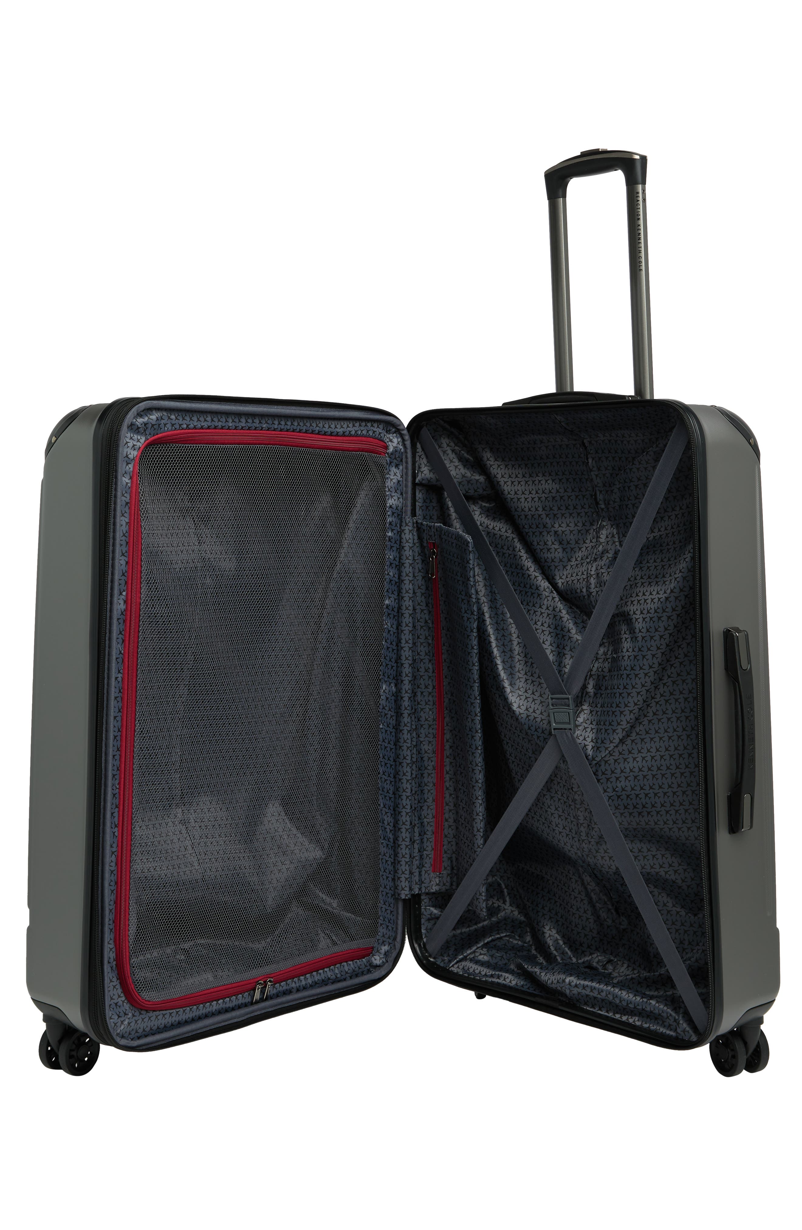 Kenneth Cole Reaction Flying Axis 28" Hardside Expandable Spinner Luggage, Alternate, color, Silver