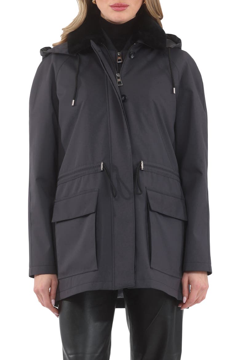Parka with Removable Hood And Vest, Main, color, ANTHRACITE/BLACK