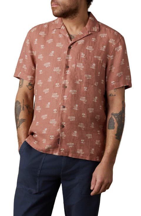 Palma Stripe Linen Camp Shirt