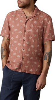 Faherty Palma Stripe Linen Camp Shirt