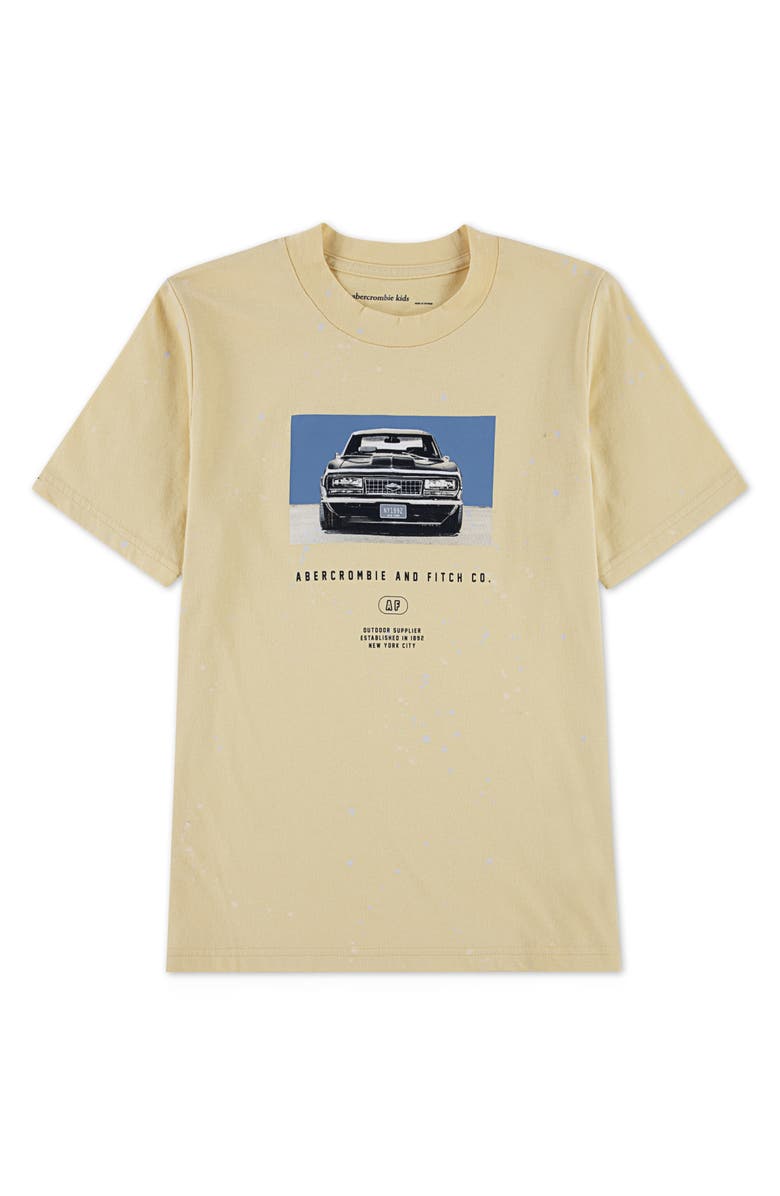 abercrombie kids Kids' Muscle Car Cotton Graphic T-Shirt, Main, color, Straw