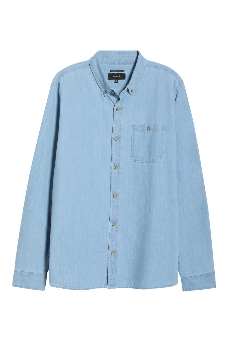 Scholar Organic Cotton Chambray Button-Down Shirt, Alternate, color, BLEACHED
