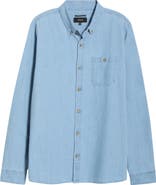 Roark Scholar Organic Cotton Chambray Button-Down Shirt