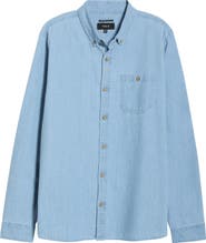 Roark Scholar Organic Cotton Chambray Button-Down Shirt