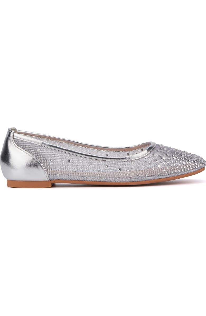 NEW YORK AND COMPANY Priya Mesh Flat, Alternate, color, Silver