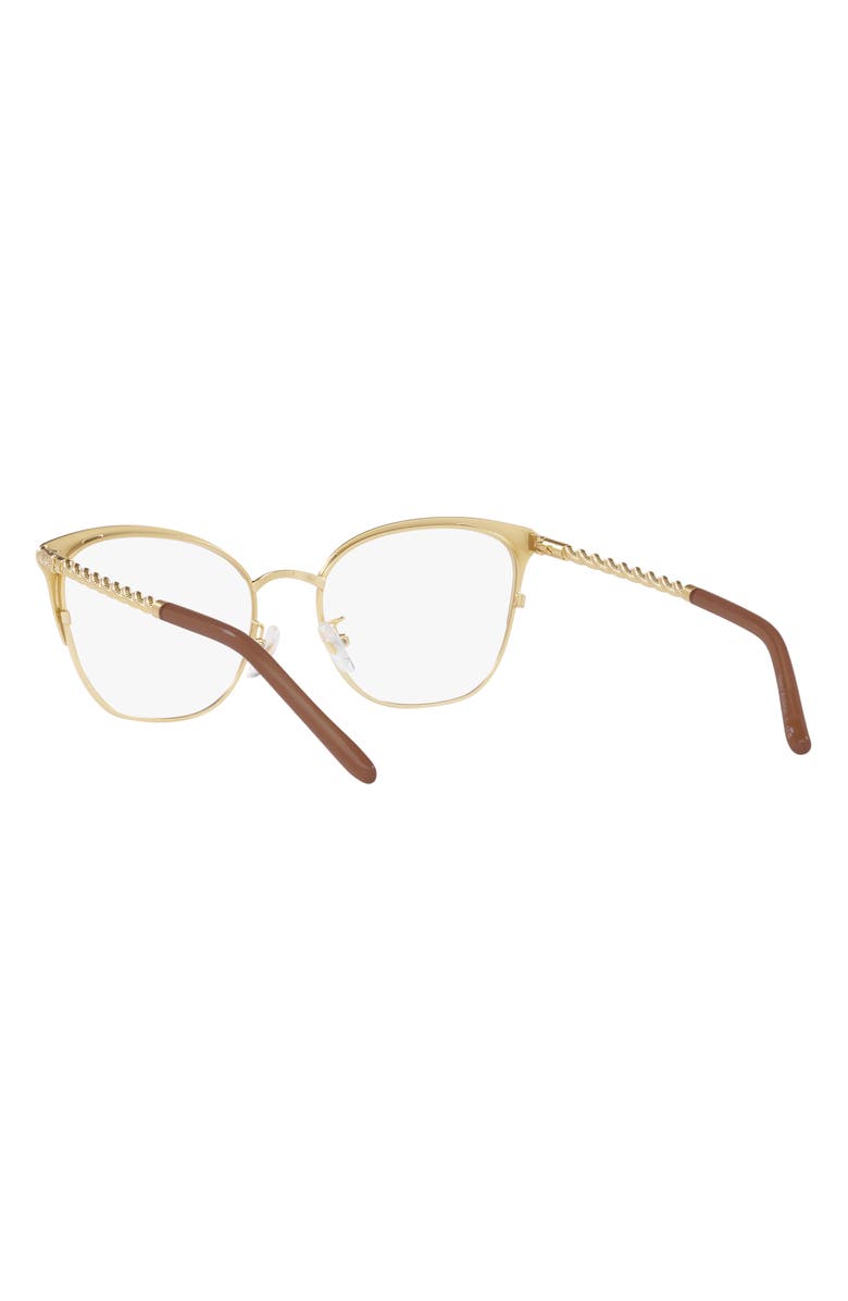 Tory Burch 53mm Square Optical Glasses, Alternate, color, 