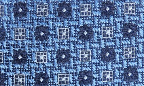 Nordstrom Montagna Neat Floral Medallion Silk Jacquard Tie In Blue