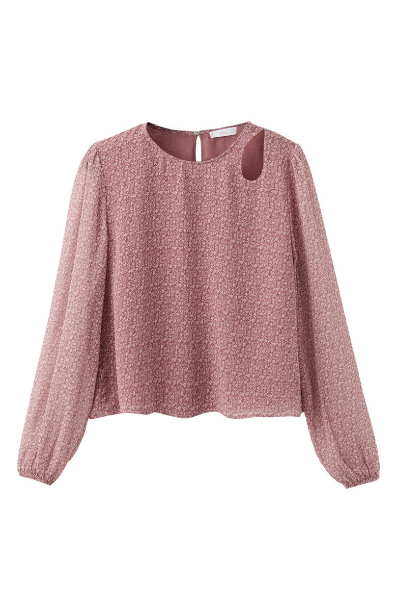 MANGO TEEN Print Cutout Top, Alternate, color, 