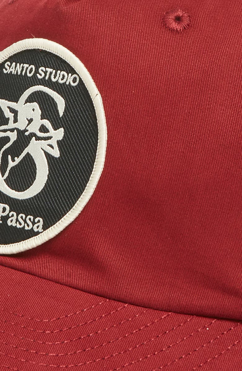 SANTO STUDIO Tutto Five-Panel Snapback Baseball Cap, Alternate, color, Merlot