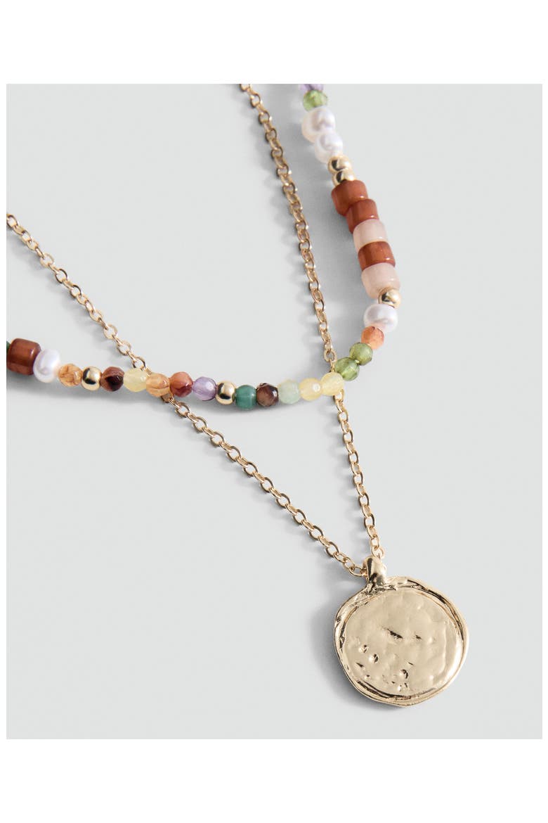 Set of 2 Combined Necklace, Alternate, color, GOLD