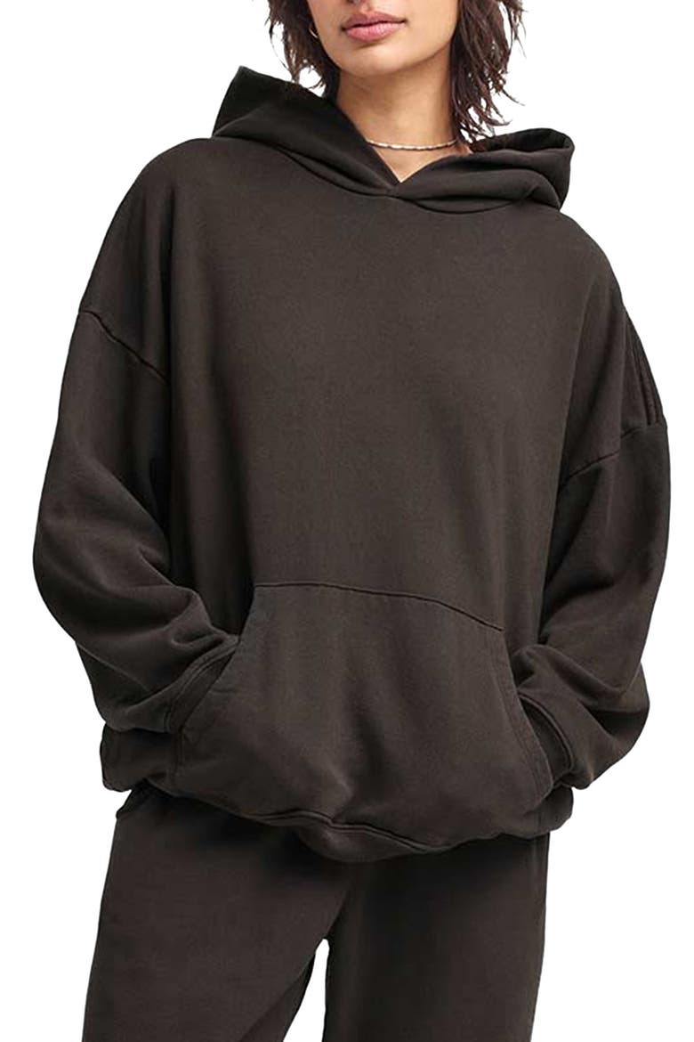Dawn Oversize Cotton Hoodie, Main, color, DEEP EARTH