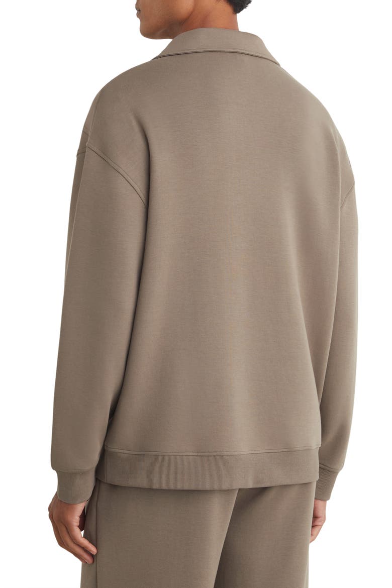 Brooks Relaxed Polo Sweatshirt, Alternate, color, MUSHROOM BROWN