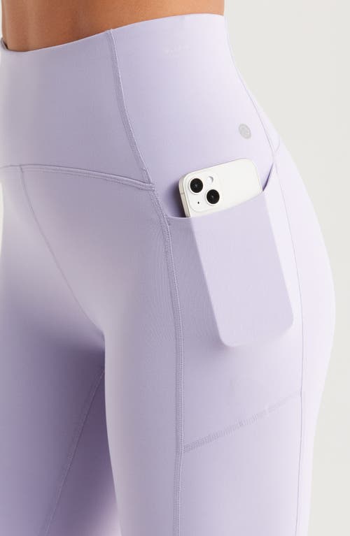 Zella Studio Luxe High Waist Pocket 7/8 Leggings In Purple Heirloom