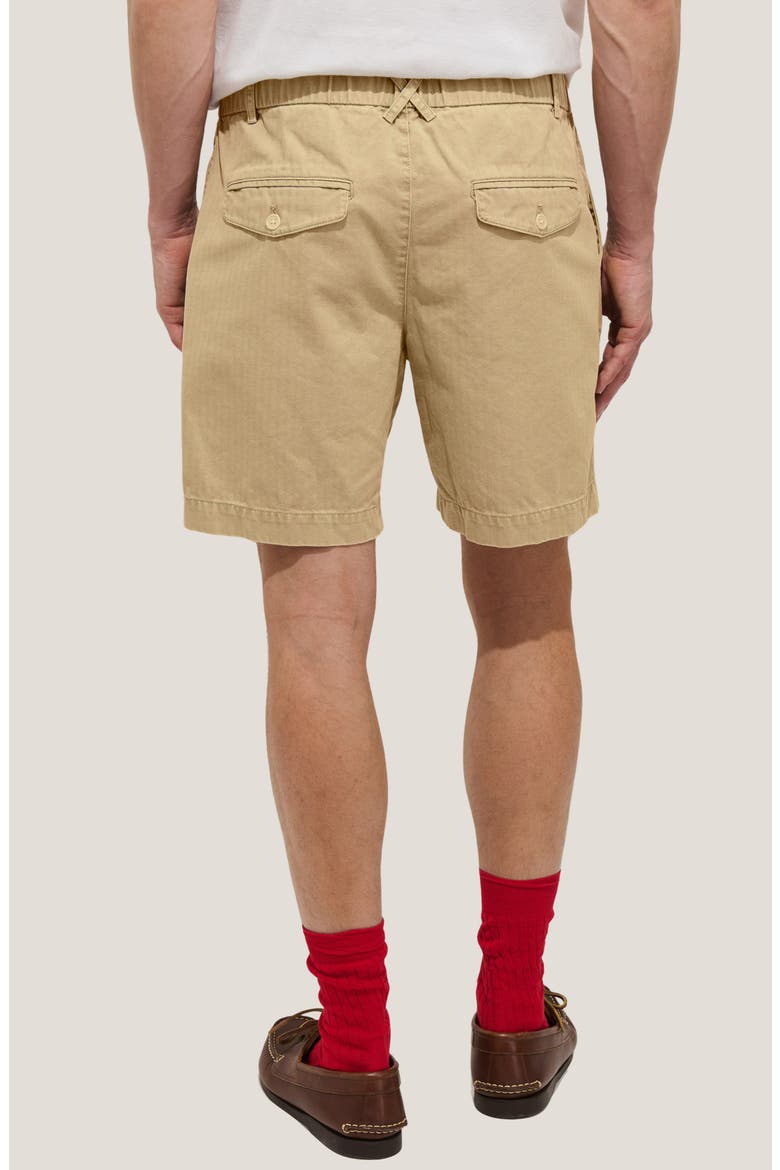Pull-On Cotton Shorts, Alternate, color, BEESWAX