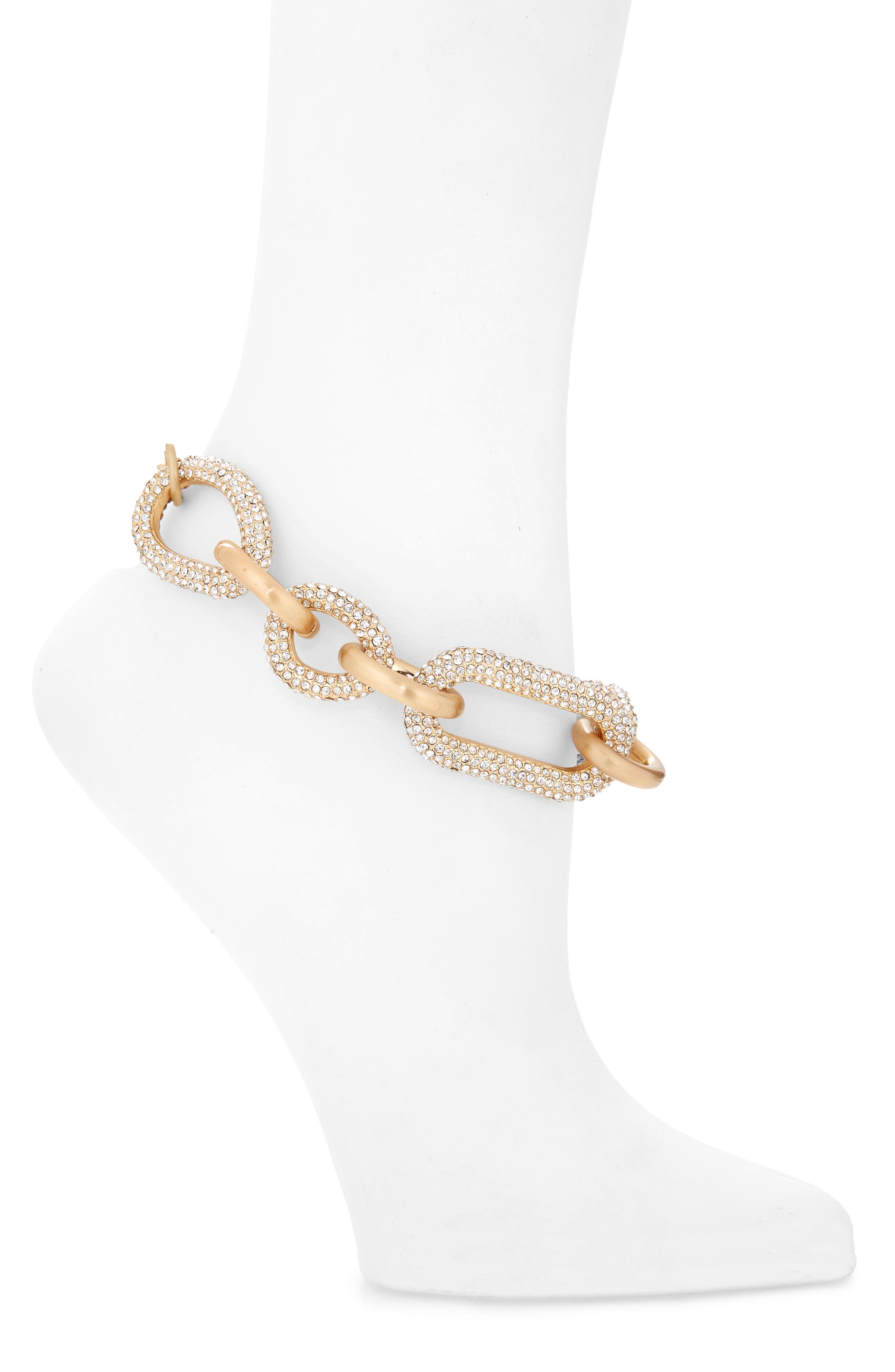 Cult Gaia Reyes Crystal Chain Anklet