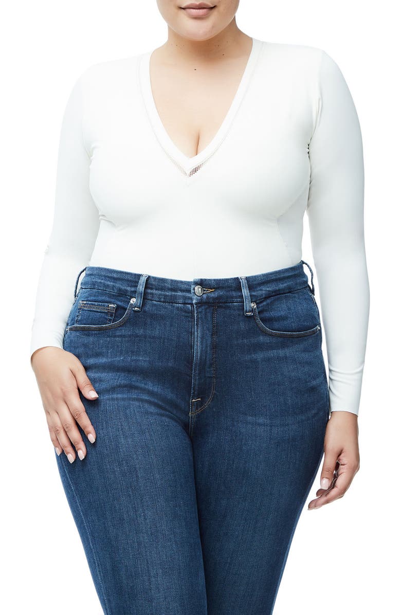 Good American Good Body Low Down Thong Bodysuit, Alternate, color, 