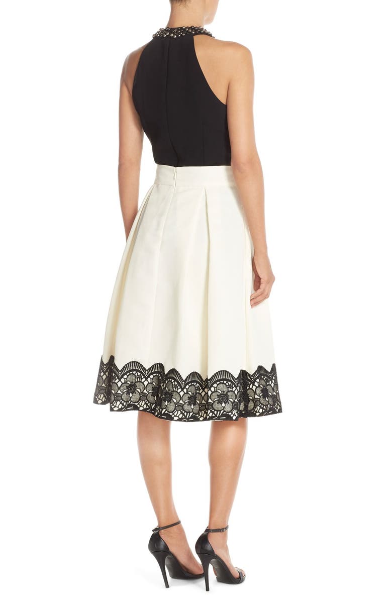 Eliza J Beaded Crepe Top, Alternate, color, 