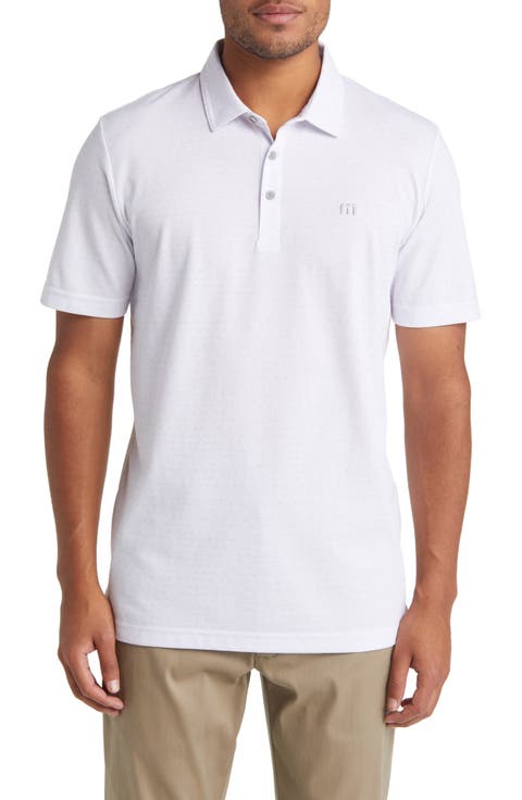 Freeze Frame Solid White Golf Polo