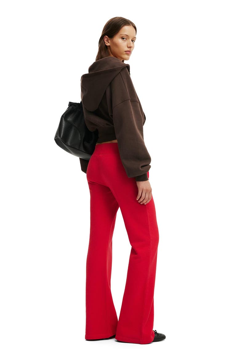 Women's Low Rise Bootleg Sweatpant, Alternate, color, Washed Red Petal