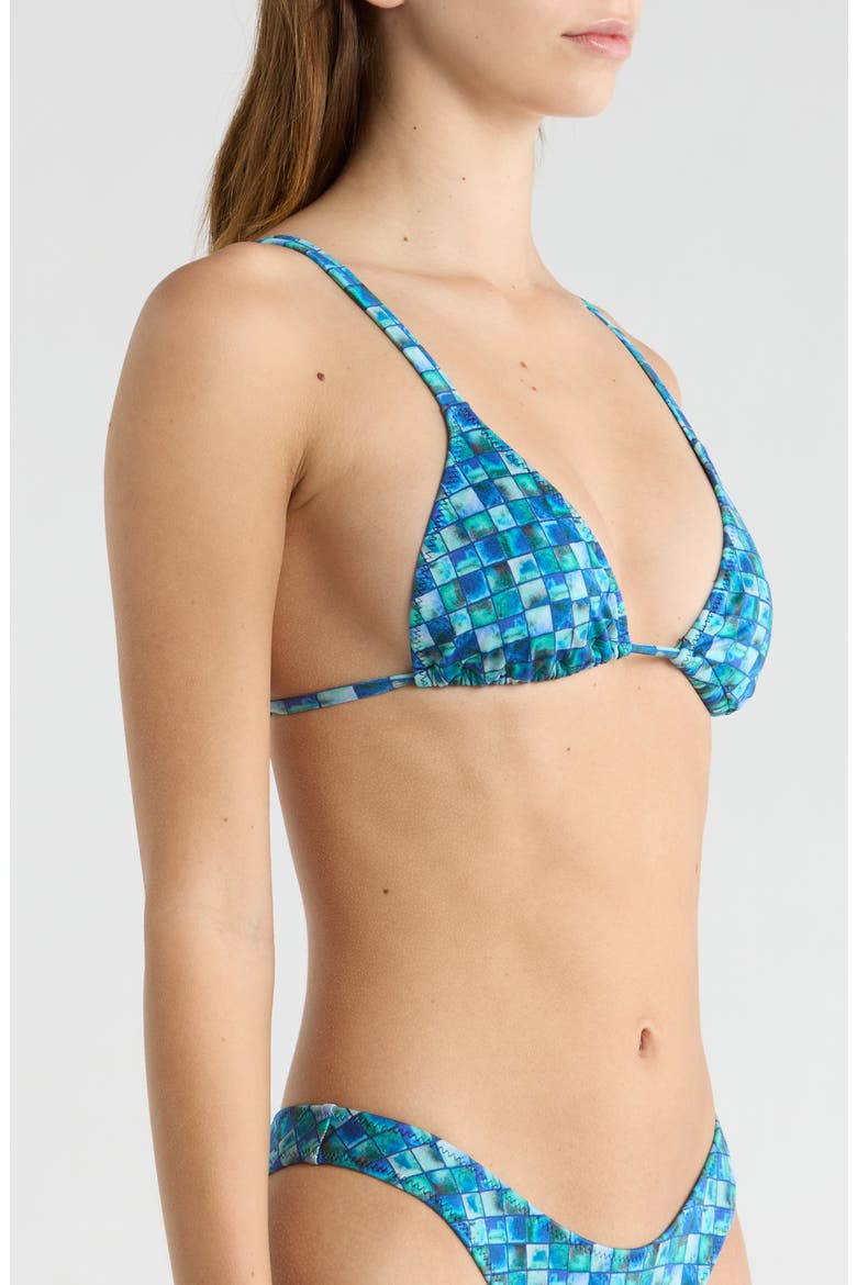 Rae Shine Triangle Bikini Top, Alternate, color, BLUE MULTI