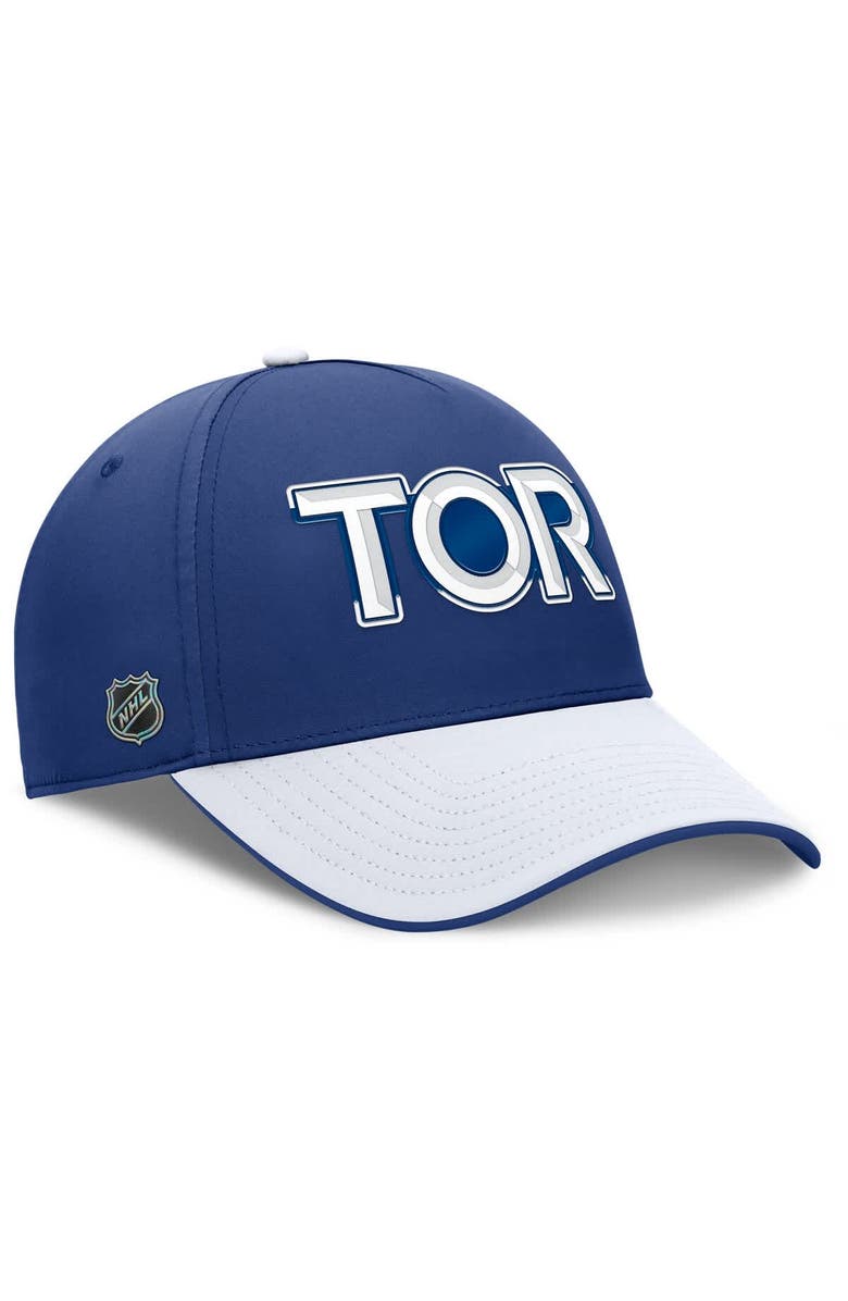 FANATICS Men's Fanatics Blue/White Toronto Maple Leafs Authentic Pro Rink Team Code Flex Hat, Alternate, color, Blue