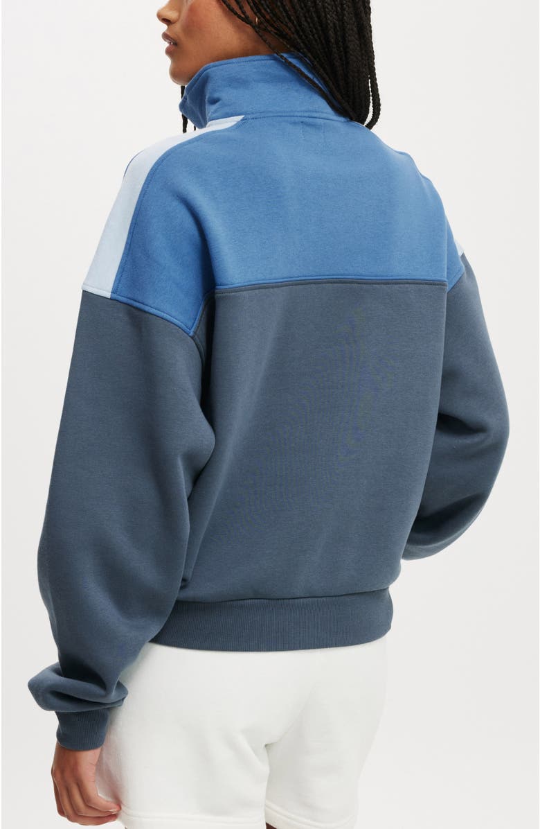 Cotton On Panelled Quarter Zip Sweat, Alternate, color,
