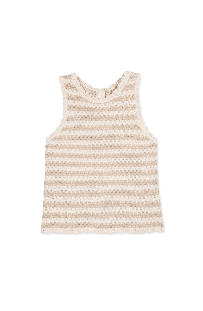 Hope & Henry Organic Button Back Sweater Tank, Alternate, color, Natural Stripe