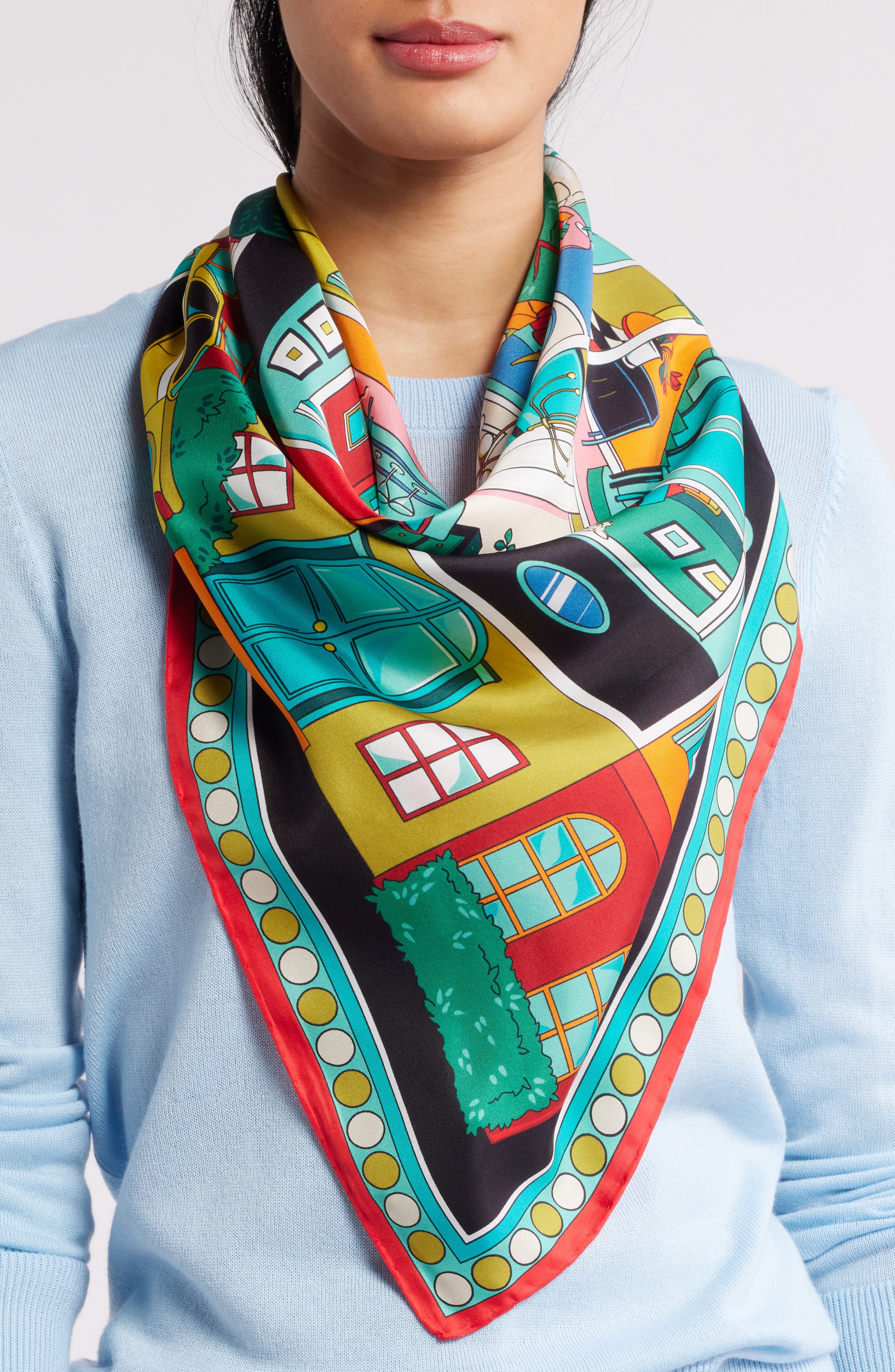 townhouse silk square scarf (Women) | Nordstrom