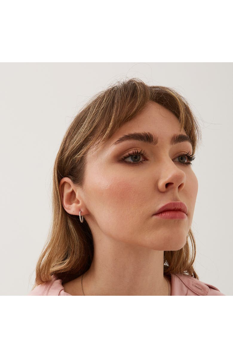 Spero London Bead Hoop Sterling Silver Earring, Alternate, color, Silver