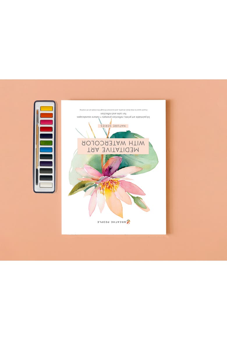 Watercolor Meditative Art Book, Alternate, color, Off White