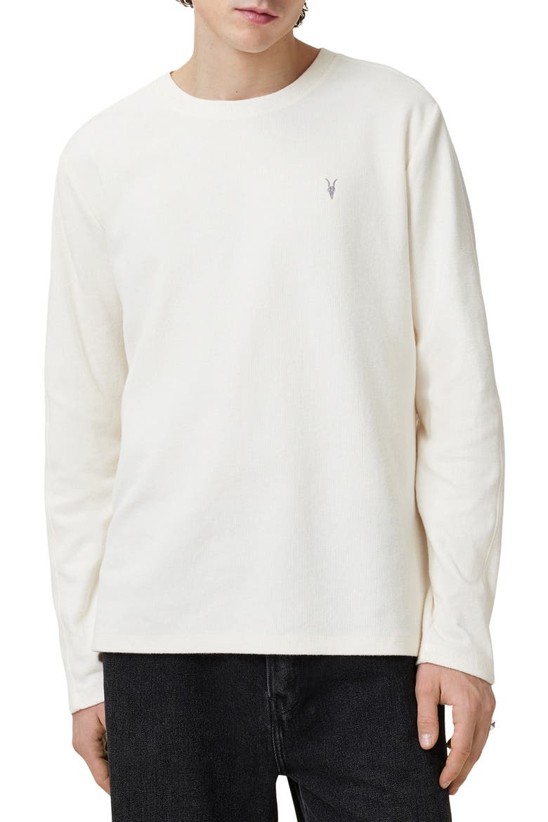 Rowe Long Sleeve Waffle Knit T-Shirt, Main, color, CHALK WHITE