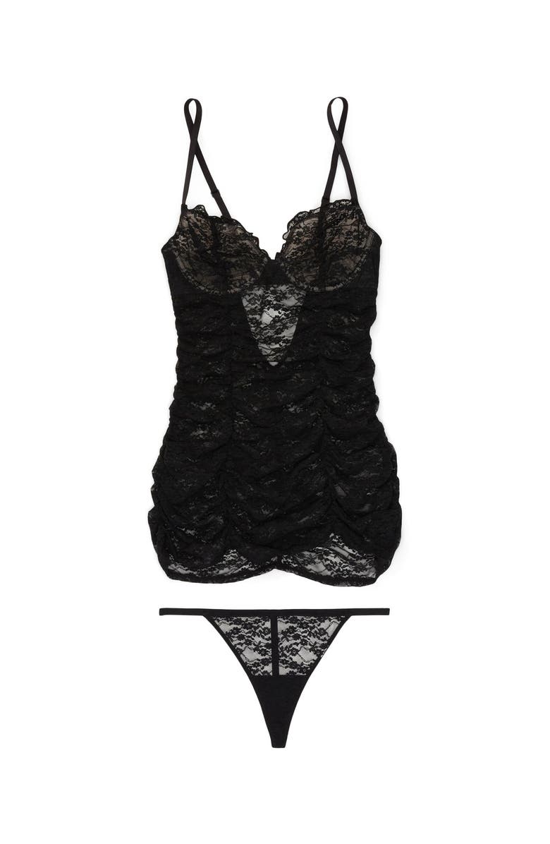 Adore Me Cheyenne Bodycon Babydoll & G-String Set Lingerie, Alternate, color, 