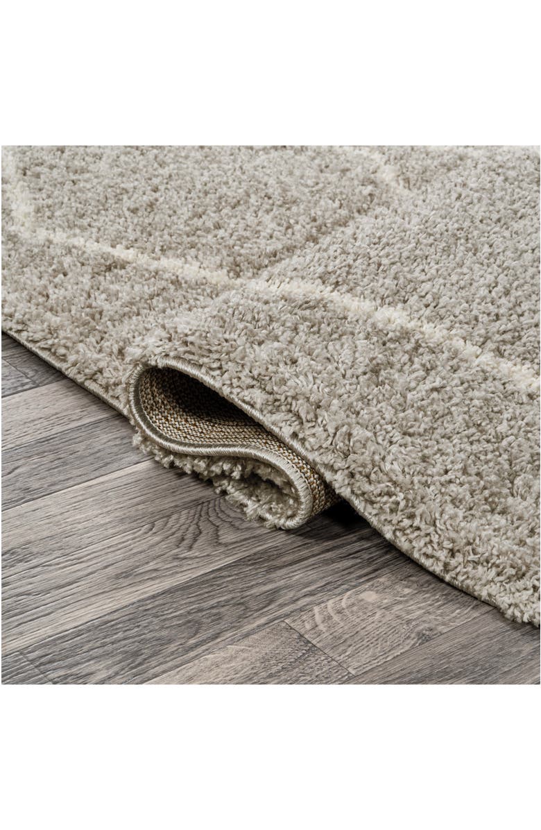 JONATHAN Y Catala Moroccan Diamond Shag Area Rug, Alternate, color, Gray/Ivory