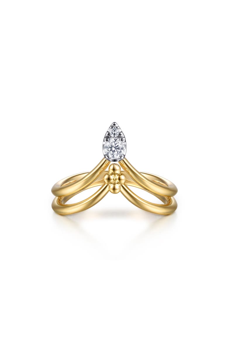 Bujuka 14k Gold Diamond Stack Ring, Main, color, 14K YELLOW/ WHITE GOLD