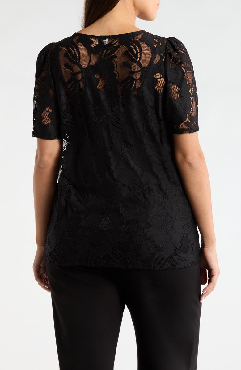 Anne Klein Lace Top, Alternate, color, Anne Black
