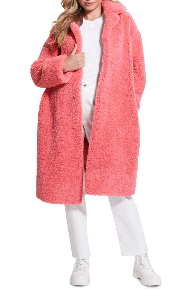 GUESS Alina Teddy Coat, Main, color,