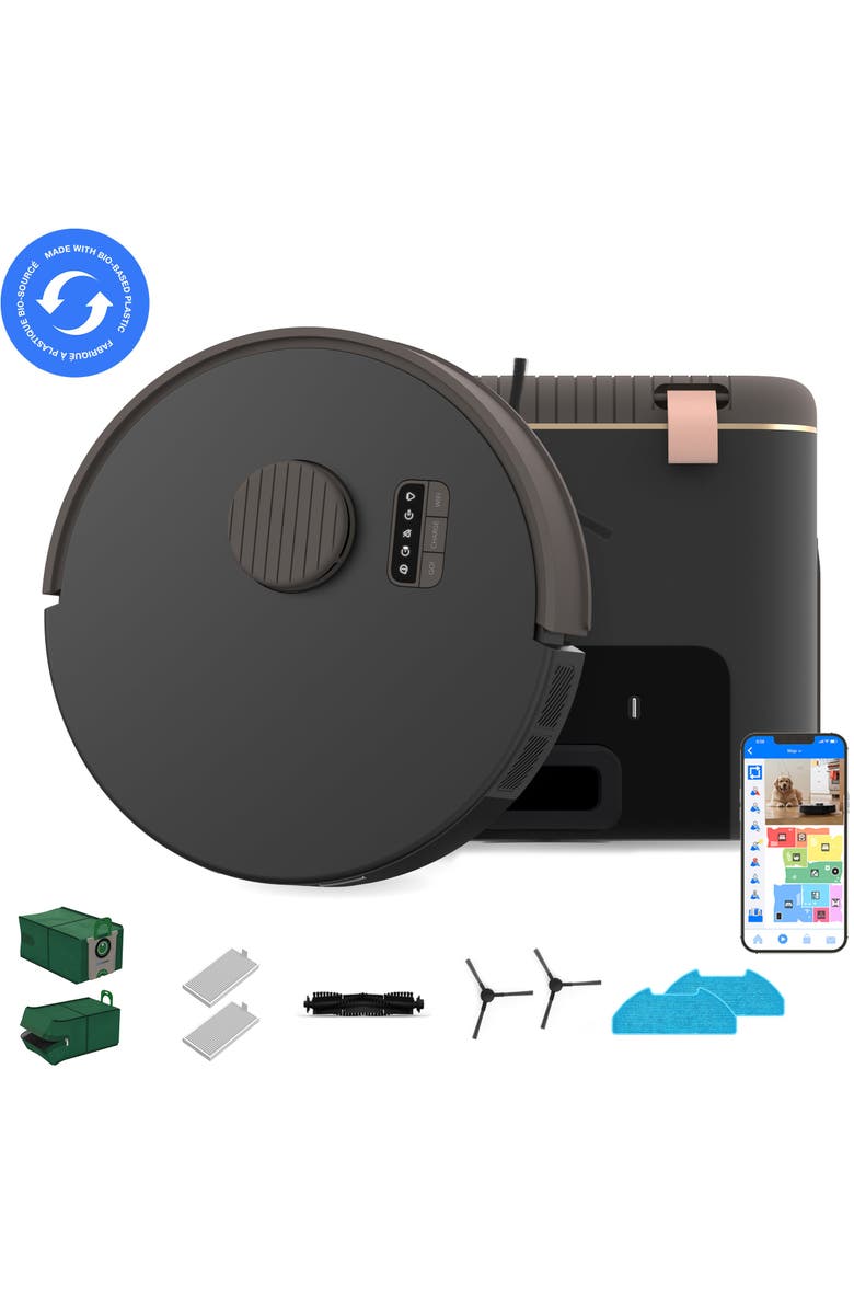 BOBSWEEP Bio Reusable Auto-Empty Robot Vacuum & Mop, Main, color, Rock