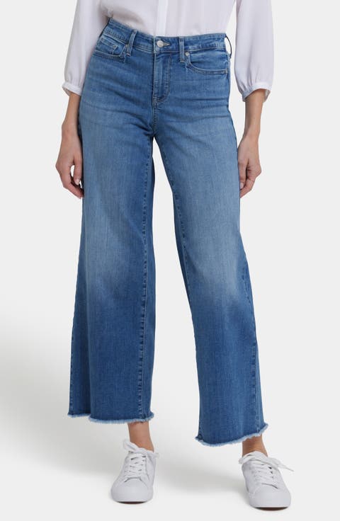 Teresa Fray Hem Wide Leg Jeans