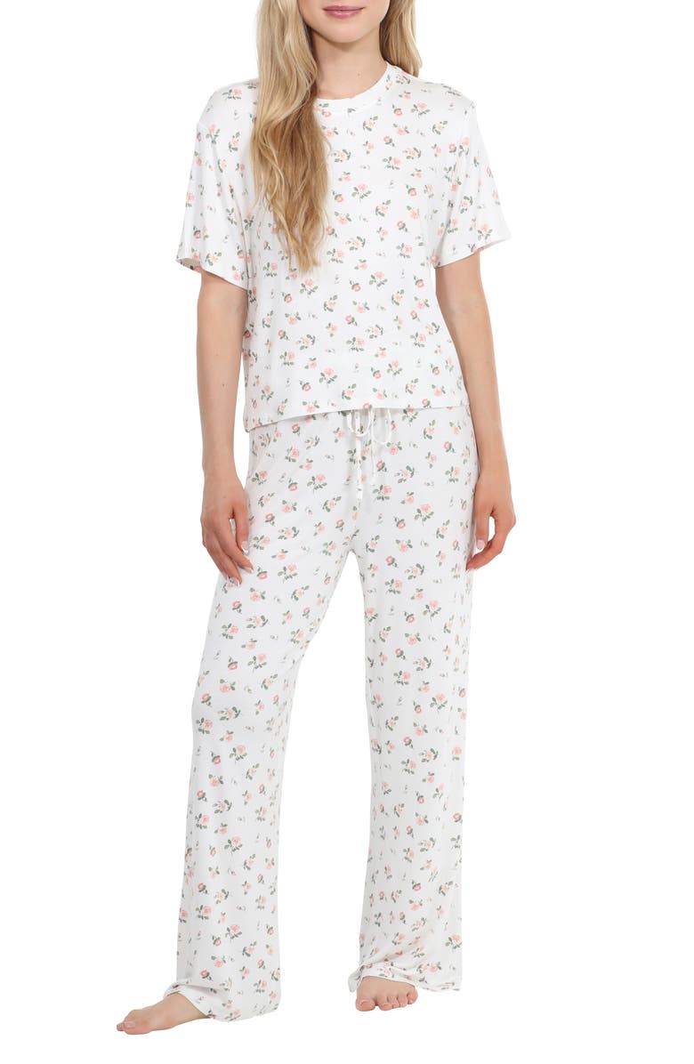 Honeydew All American Pajamas, Main, color, Ivory Rosebuds