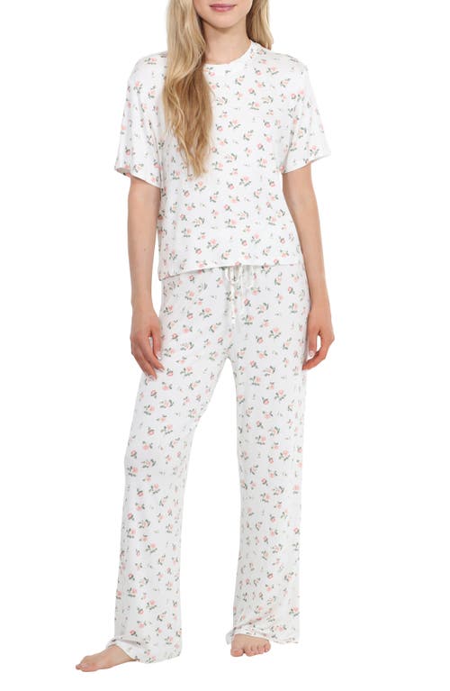 Honeydew All American Pajamas In Ivory Rosebuds