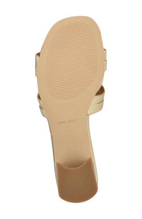 Nine West Gennie 3 Metallic Heeled Sandals Women In Gold