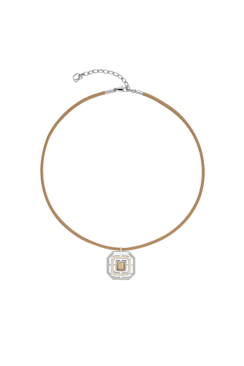 Necklace Amulet Icon Frame Soft, Main, color, Sand Silver