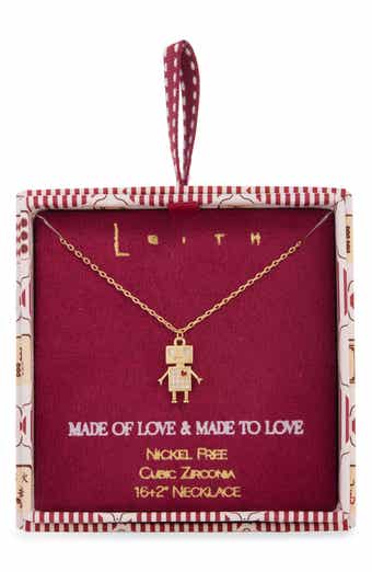 Pavé Robot Pendant Necklace