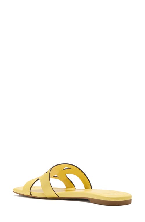 Kate Spade New York Duo Smooth Leather Slide Sandal In Yuzu Jam