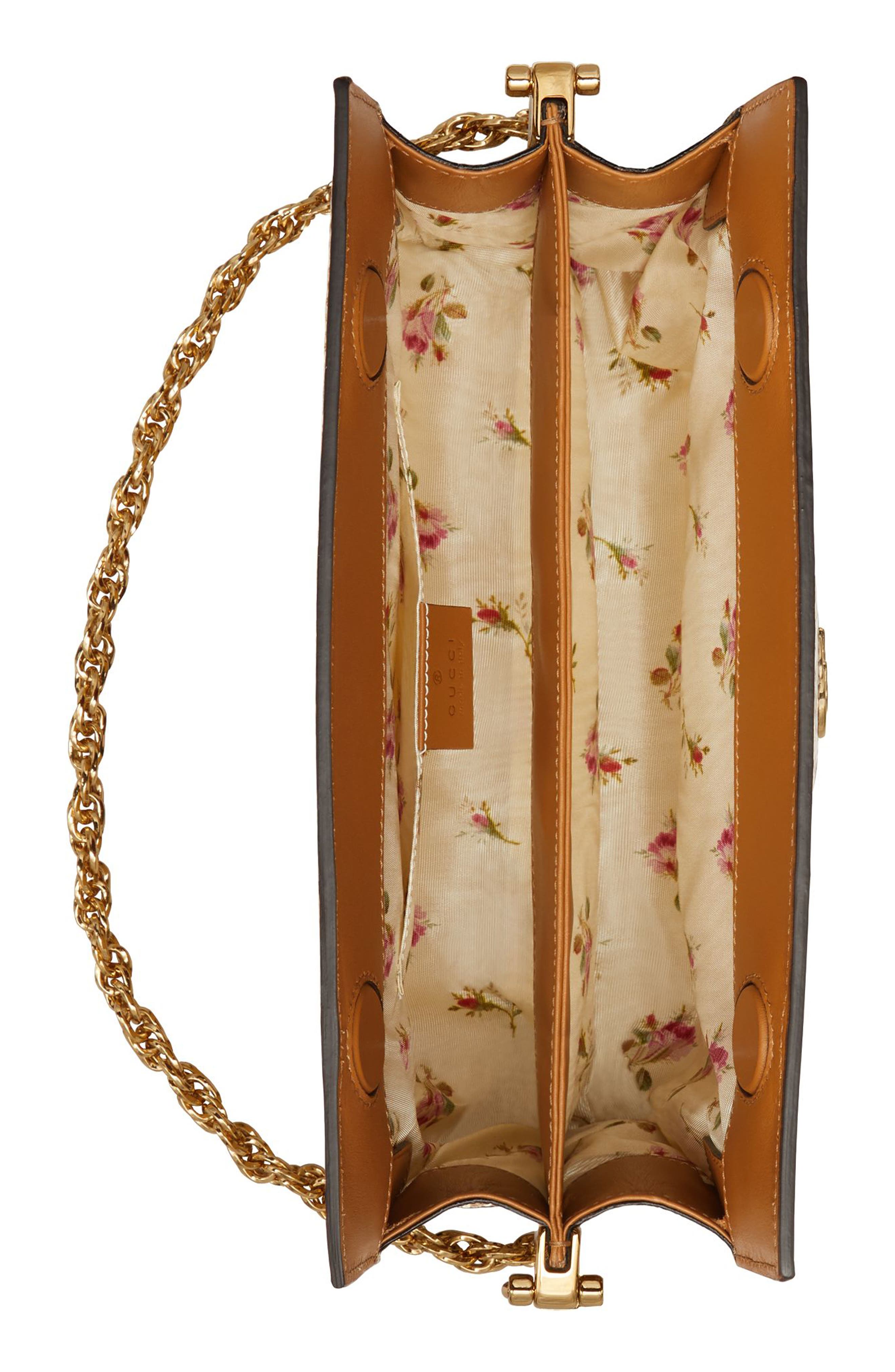 Gucci Genuine Snakeskin & Straw Shoulder Bag, Alternate, color, 