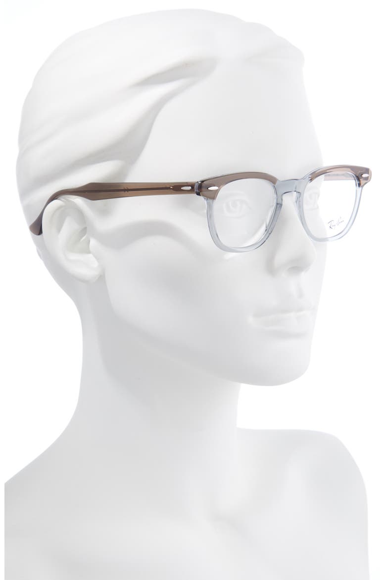 48mm Small Blue Light Blocking Glasses, Alternate, color, BROWN GREY